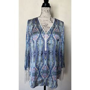 Boston Proper Intricate Hourglass Blouse Size 6